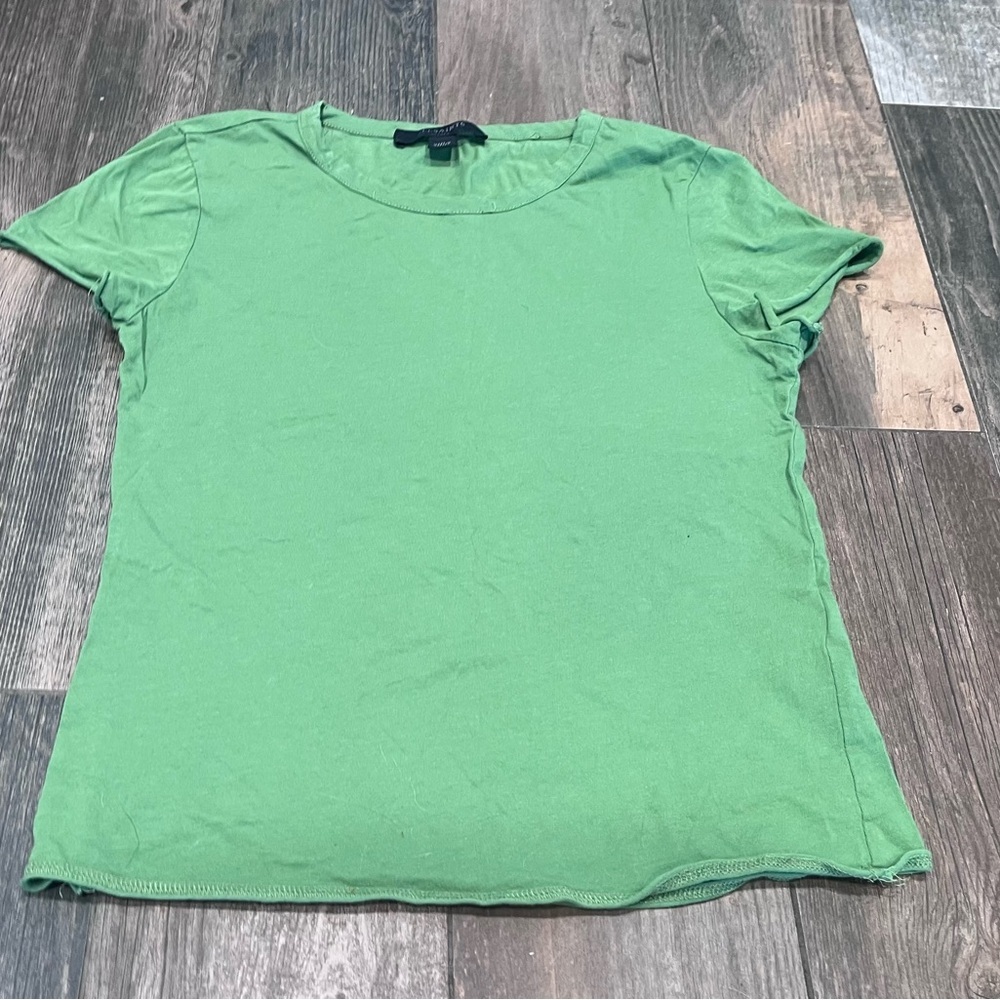 All Saints Womens Bela T Shirt Crew Neck Slim Soft Cotton Tee Top Small Cactus